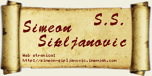 Simeon Sipljanović vizit kartica